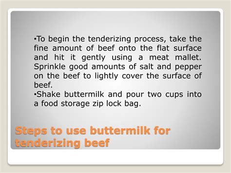 Tenderizing Meat Buttermilk