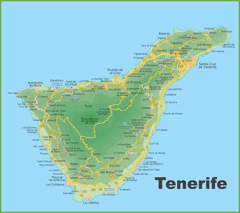tenerife canary islands spain map google
