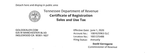 tennessee sales tax registration number