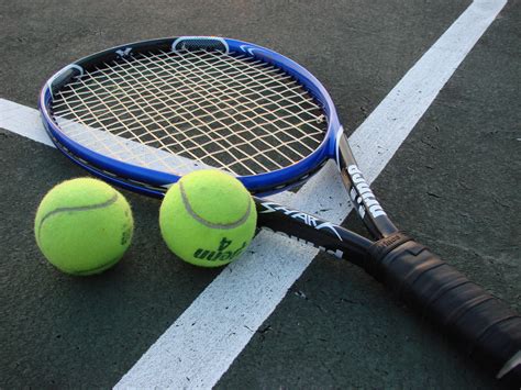 tennis racket and tennis ball