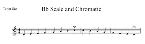 Tenor Saxophone Bb Scale