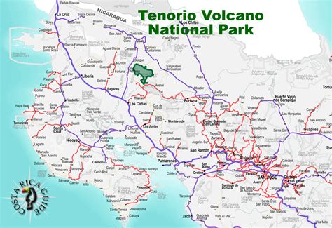 tenorio national park costa rica map