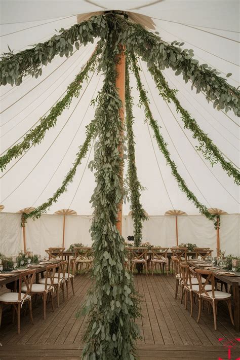 Tent Pole Wraps Wedding