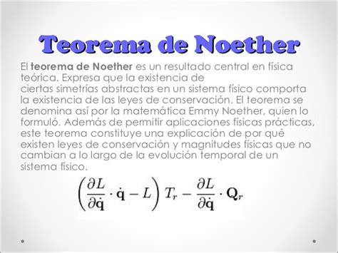 teorema de emmy noether