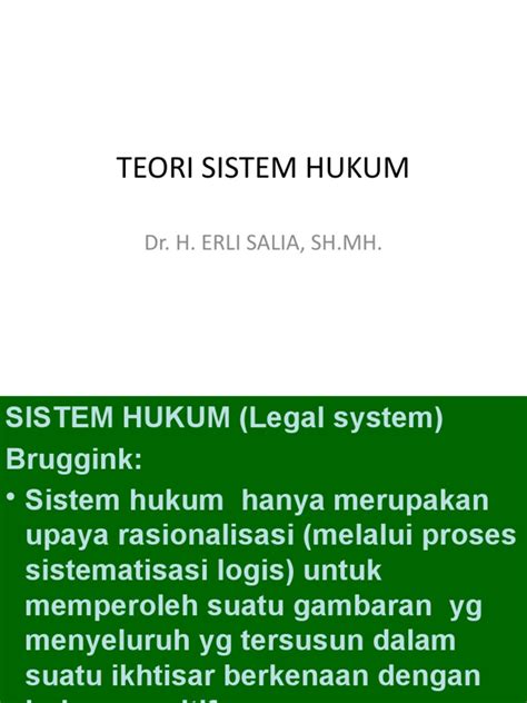 teori sistem hukum pdf