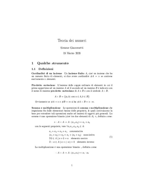 About Teoria Dei Numeri Pdf Update