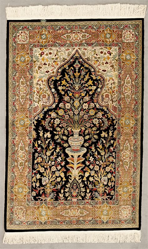 Perser Teppich Ghom Seidenteppich 150x100 cm