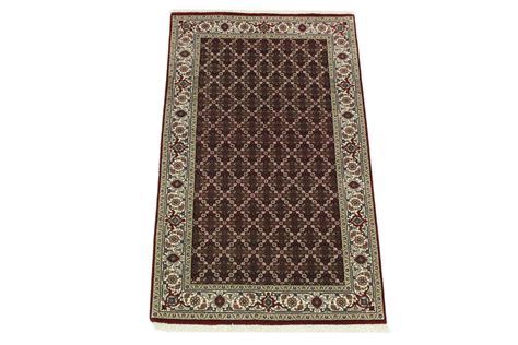 Perser Teppich "Isfahan" mit Seide 160x100 cm Schwarz