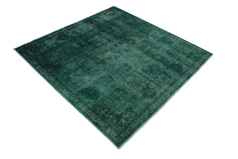 Vintage Teppich Türkis Grün in 220x220 (10013566) carpetido.de