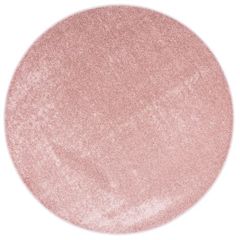 Hochflor Velours Teppich Luna Altrosa Rund