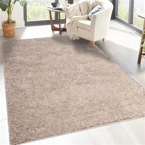 Safavieh Shaggy Teppich, SG531, Handgetufteter Polyester, Beige, 120 x