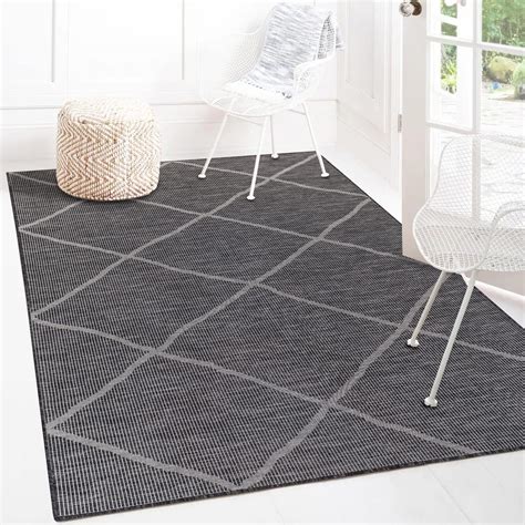Orient KurzflorTeppich Ornamente Anthrazit TeppichCenter24