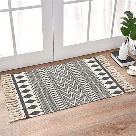 Teppich Läufer Flur Baumwolle gewebt 80x200 & 70x140, Kurzflor