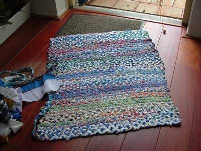 Regenbogen geflochtener Teppich aus neuen und recycelten Etsy