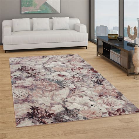 Moderner Teppich 55632A. STARK CARPET Blumenmotiv / Wolle