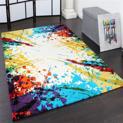 Teppich Modern Splash Designer Teppich Bunt Karo Model Neu OVP, Grösse