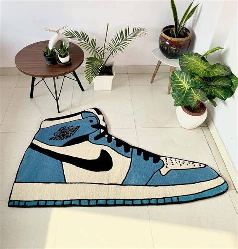 Air Jordans 1 Chicago Teppich Nike Teppich Sneaker Teppich Etsy