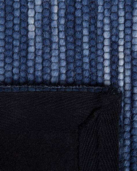 Wolle Blauer Teppich 2' X 2' Modern Hand Tufted Etsy