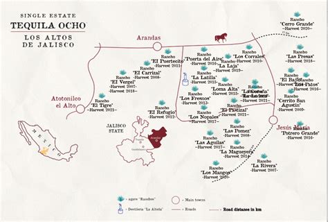 Tequila Distillery Map