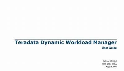 Teradata Workload Management User Guide