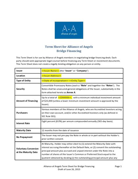 FREE 16+ Sample Term Sheet Templates in PDF MS Word