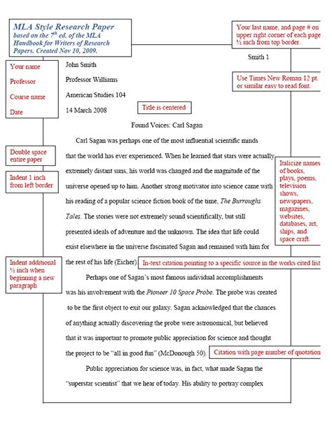 term paper mla format example