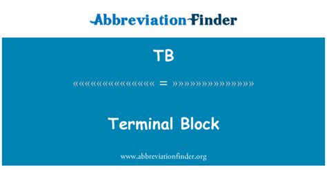 Terminal Block Abbreviation