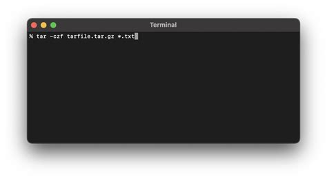 Terminal Create Gz File