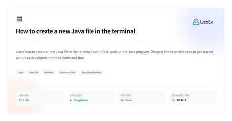 Terminal Create Java File