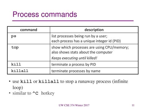 Terminal Kill Process By Pid