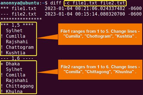 Terminal Linux Diff
