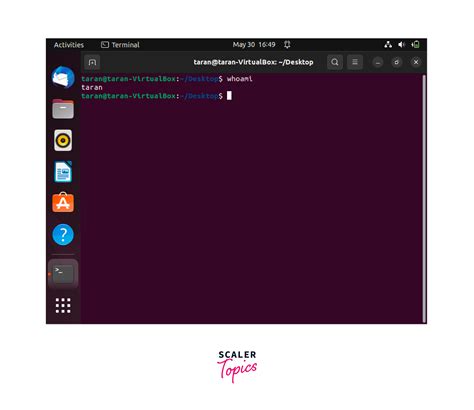 Terminal Linux Username