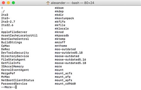Terminal List Command