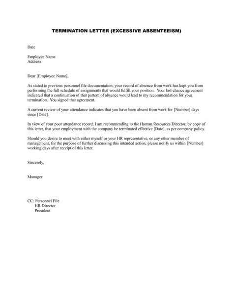 Termination Letter Due To Closure Of Business Template
