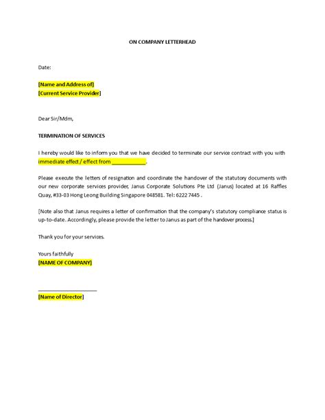 Sample Letter Terminating Accounting Services Contoh 36