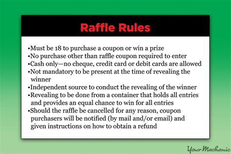 terms and conditions for a raffle