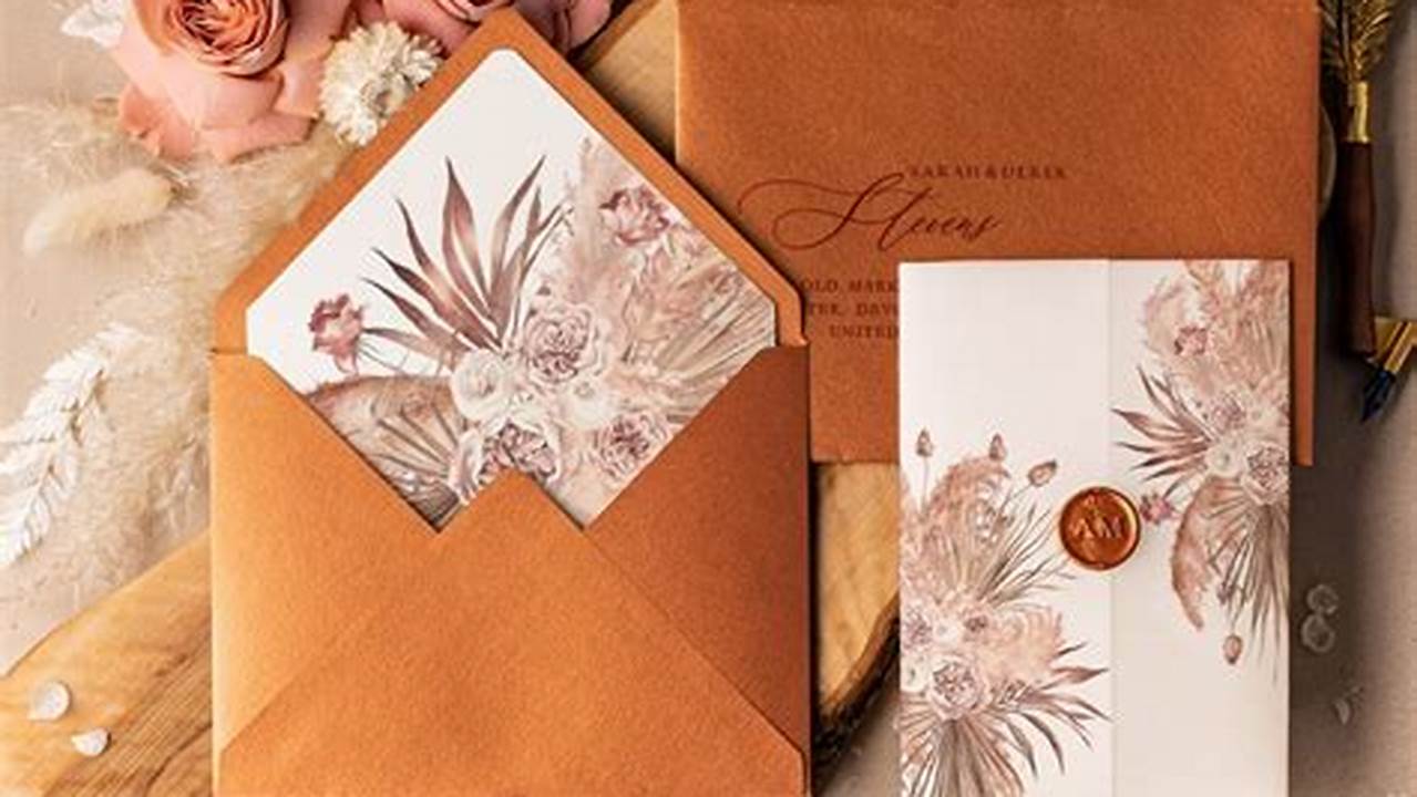 Unveiling the Charm: Terracotta Wedding Invitations for an Earthy Elegance