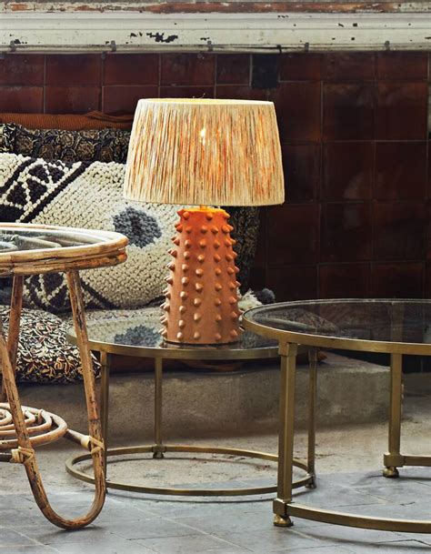 terracotta coloured table lamps