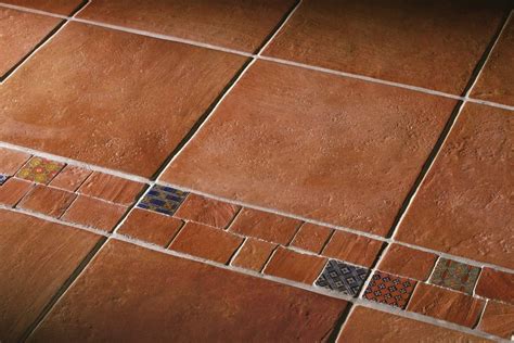 terracotta glazed floor tiles