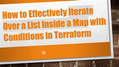 Terraform Iterate Over Map Of Lists