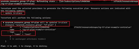 terraform plan example