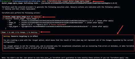 terraform plan target example