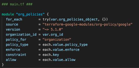 terraform sample code gcp