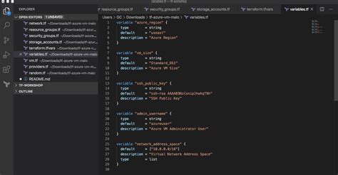 terraform type list string example