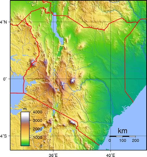 Terrain Map Of Kenya