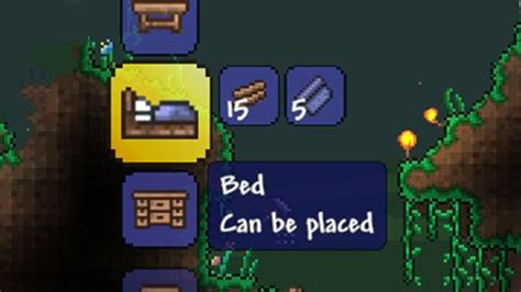 terraria bed crafting