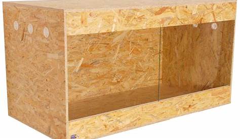 OSB Terrarium, Holzterrarium 120x80x60 cm mit Seitenbelüftung