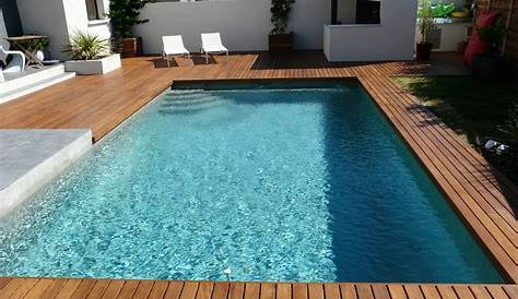 Terrasse Bois Piscine Avec Margelle Traditionnelle Des s En Pierre Et Des s