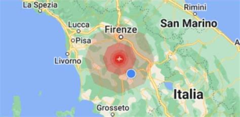 terremoto in toscana pochi minuti fa