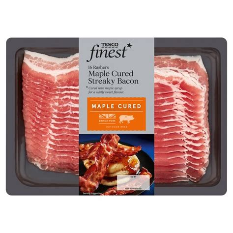 tesco maple cured streaky bacon